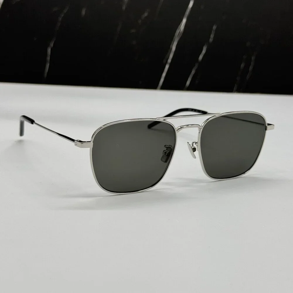 NEW SAINT LAURENT SUNGLASSES SILVER UNISEX EYEWEAR SAINT LAURENT SL309 001